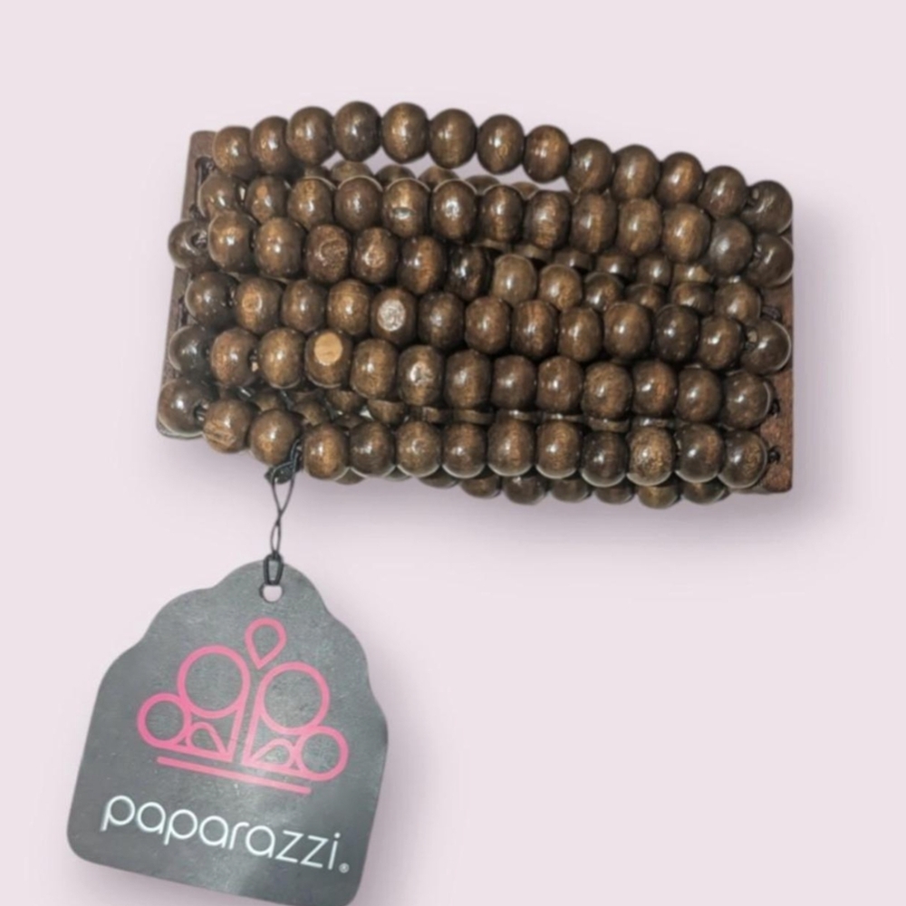 Paparazzi Dark Brown Beaded Bracelet